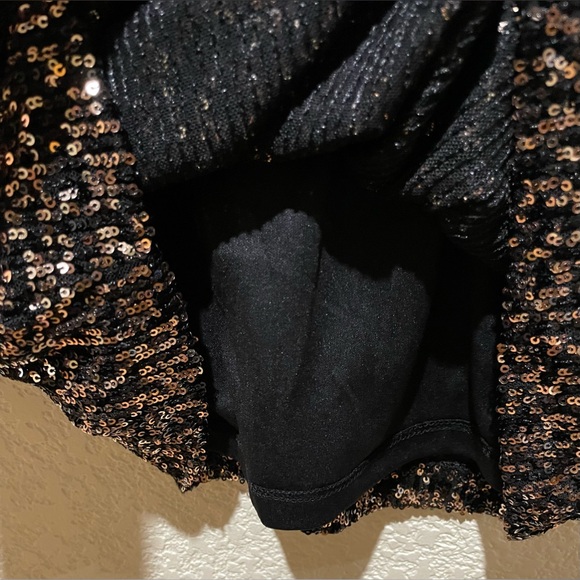 NWT Calvin Klein Sequins Cocktail Dress Bronze Black Size 10 - Picture 10 of 10